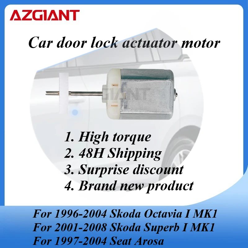 

For Skoda Octavia Superb Seat Arosa Toledo 2001-2004 FC-280SC-22120 Car Door Lock Actuator Core Motor Power 12V Repair Engine