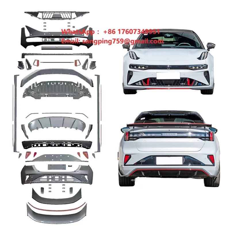 New Arrival Runde Design FR Body Kit for ZEEKR 001 Car Bumpers Including Front Lip Rear Bumper Spoiler Front Bumper