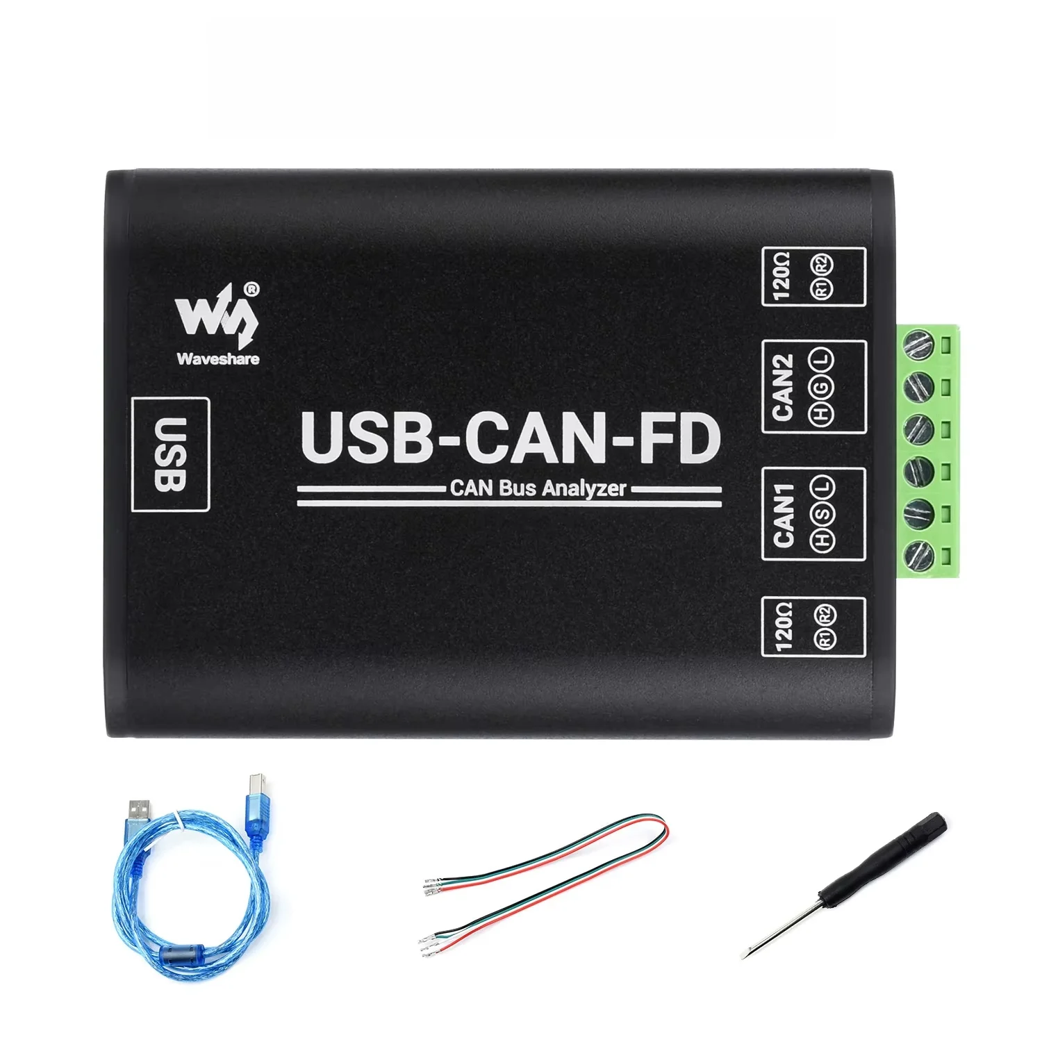 Waveshare Industrial USB to CAN FD Converter Analyzer Dual Channel Data Analyzer Module