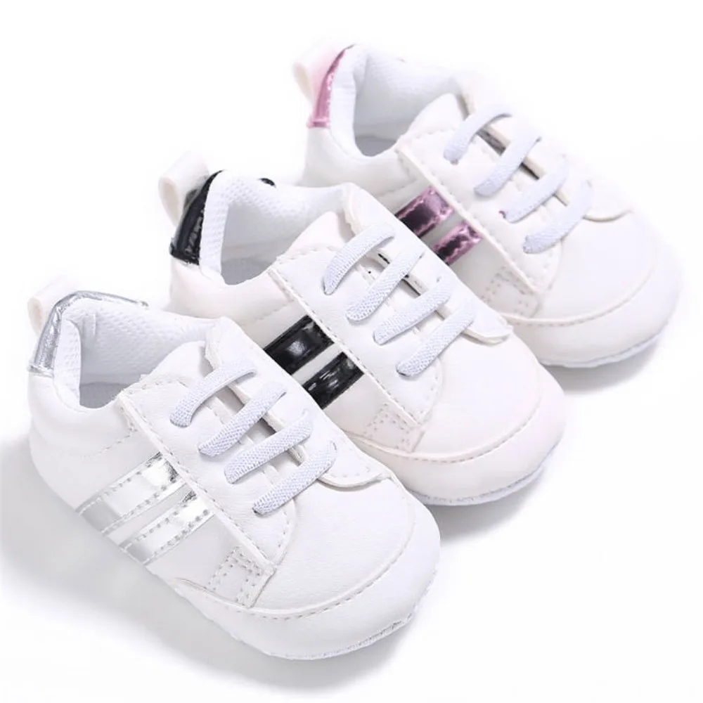 New Classic Baby Boys Girls Striped Sneakers Infants Casual Shoes Anti Slip First Walker Outdoor Newborn Toddler Shoes