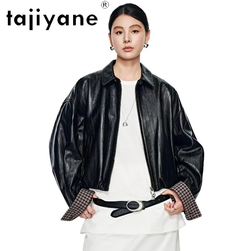 

TAJIYANE Top-Layer Sheepskin Leather Jackets Women Premium Spring Short Coats Genuine Leather Jacket 2026 Woman Clothes дубленка