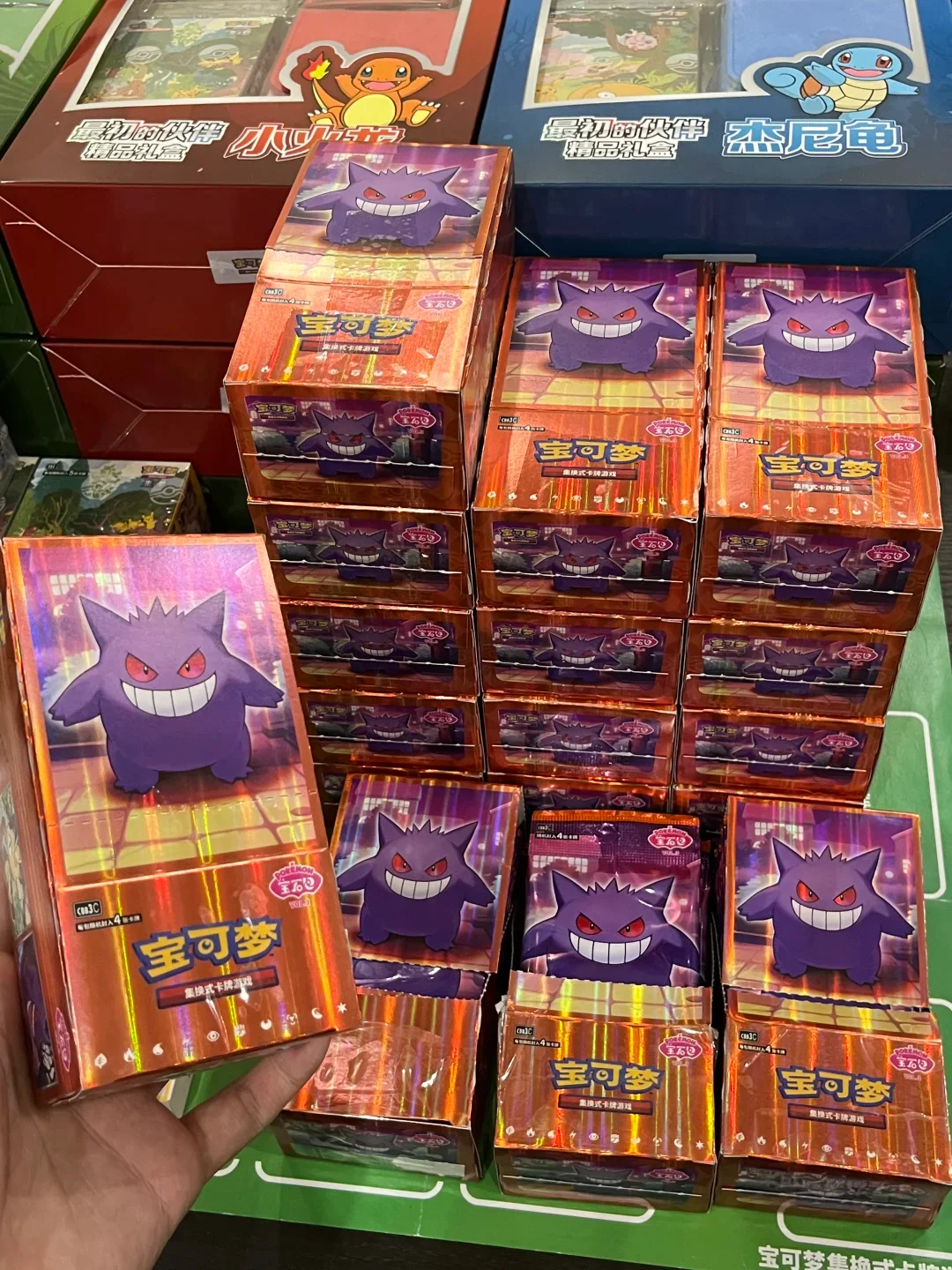 جديد 100% حزمة جوهرة PKM المجلد 3 بطاقات PTCG للتداول المبسطة الصينية القابلة للجمع بطاقة الداعم بطاقة التداول TCG بطاقة Gfit لعبة