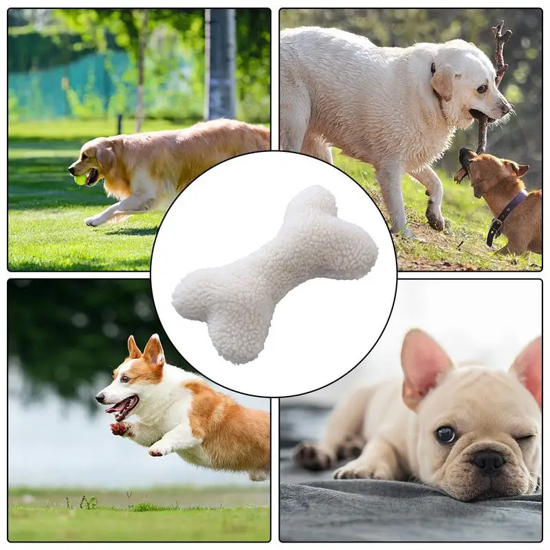 Pet Plush Sound Toy Stuffed Squeaky Pet Calming Toy Bite-Resistant Design Teething Chew Toy For Cats Dogs And Other Small