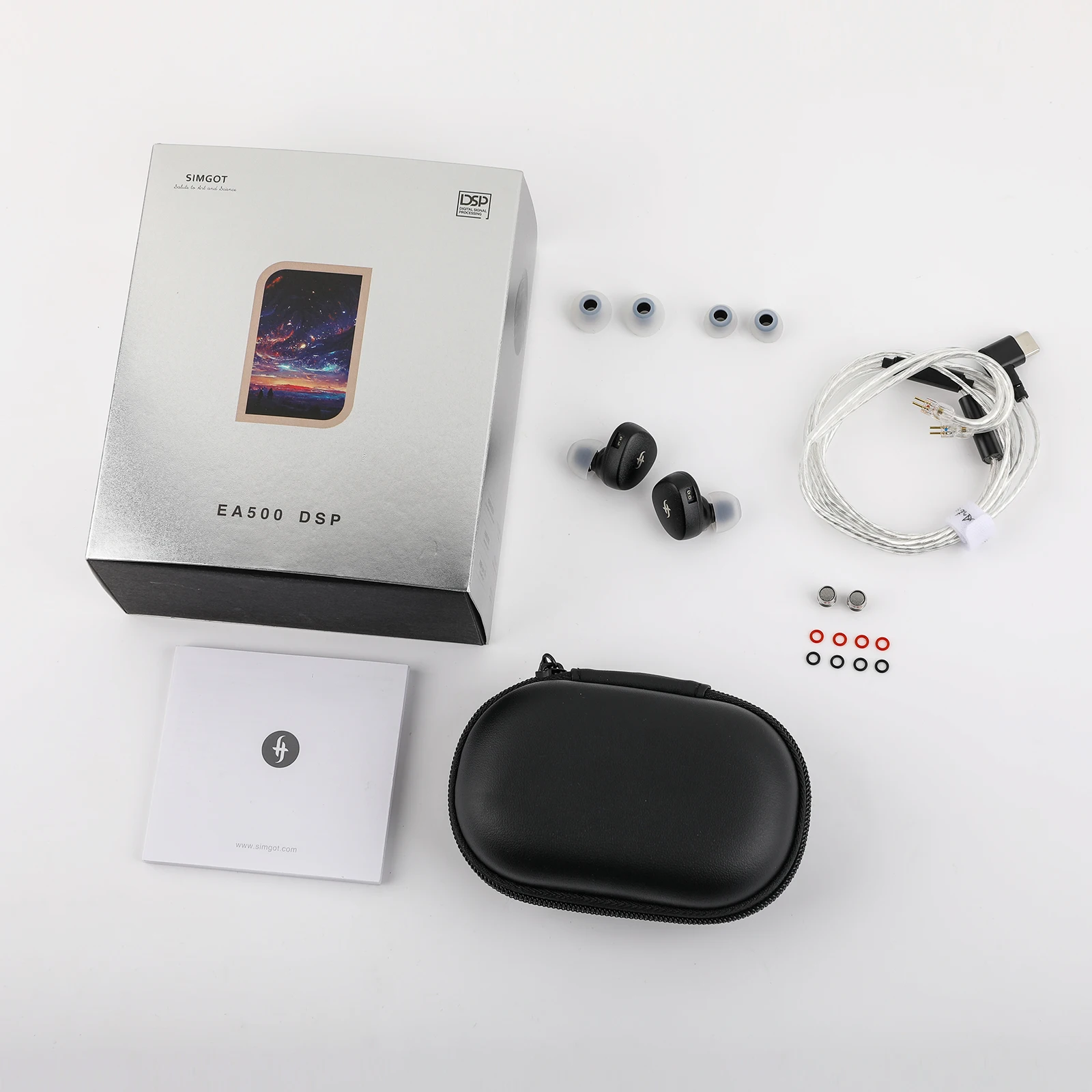 SIMGOT EA500 DSP  IEMs Dual-Magnetic Dual-Chamber DLC Dynamic Driver Hifi Earphones with 0.78mm 2-pin Replaceable Cable Design