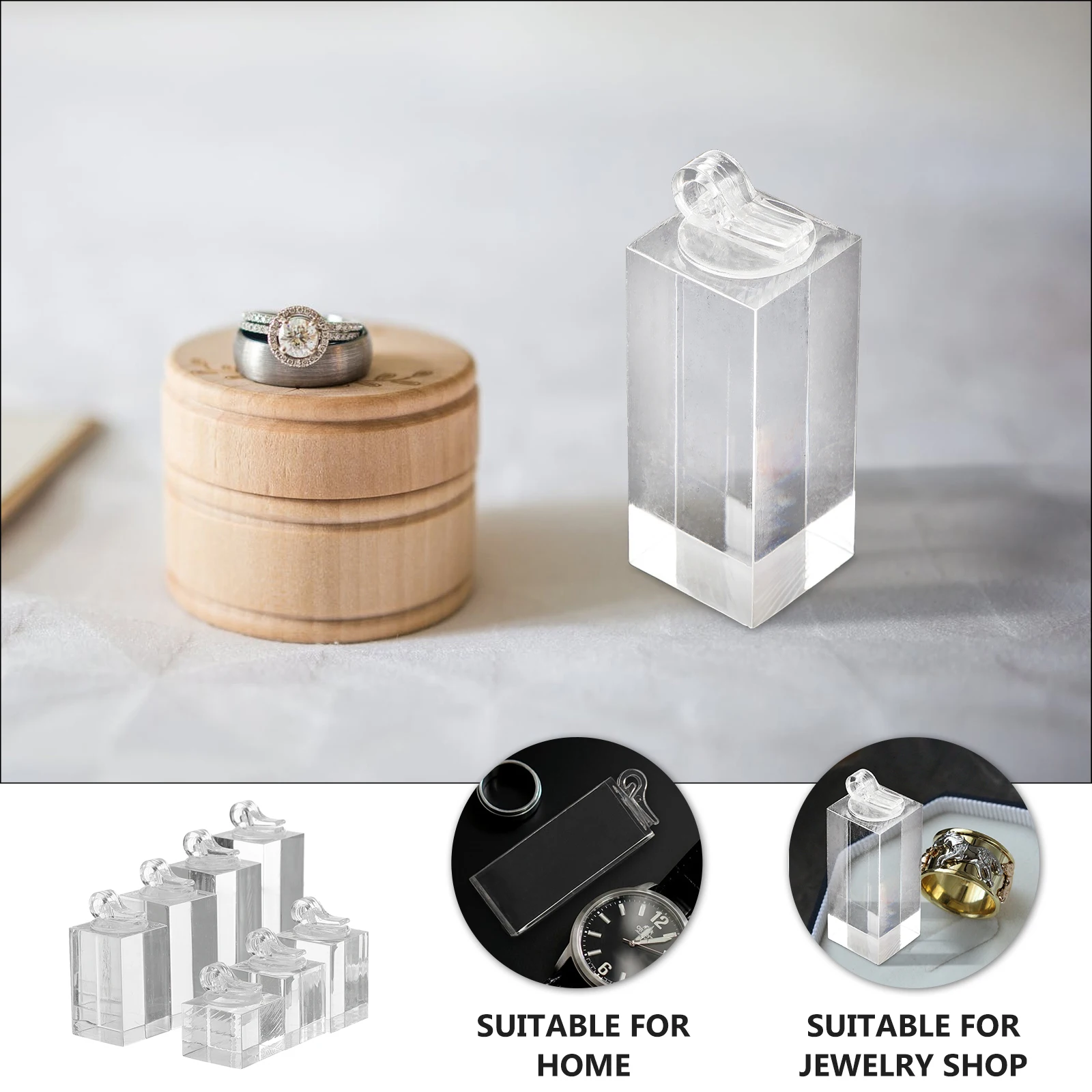 

Ring Holder Organizers Rings Transparent Number Jewelry Stands Displays Tray Travel