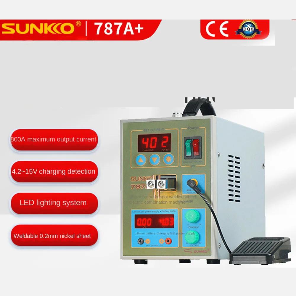 Battery Touch Welding Machine Double Pulse Small 18650 Battery Spot Welding Machine Button Battery Welding Machine SUNKKO787A+