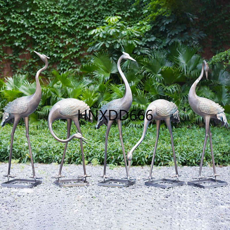 حوض سباحة كرين نحاسي تقليد على الطراز الصيني الجديد زخرفة المناظر الطبيعية