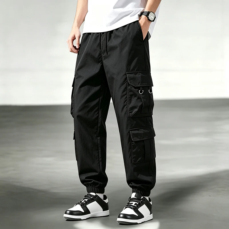 Men's Cargo Pants Regular Fit Casual Trousers Multi Pocket Utility Jogger Pants Streetwear Workwear Outdoor Long Trousers