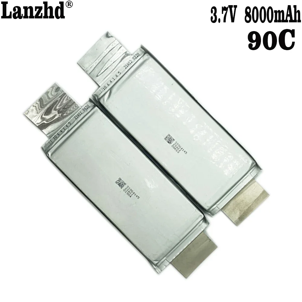 1-24PCS 3.7v 8Ah Li po High Rate 90C Lithium Polymer 8000mah Cell For Diy Pack Power car Jump Starter 12v Tools 10*64*145mm