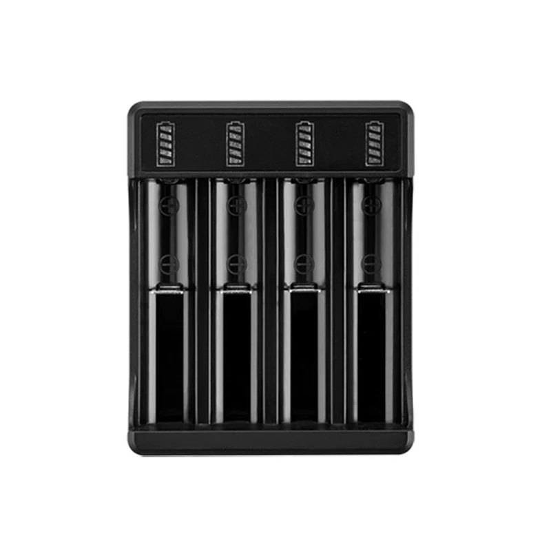 18650 Battery Charger Black 1 2 4-Slot Ac 110v 220v Dual 18650 Charging 3.7v/4.2v Rechargeable Lithium Battery Charger