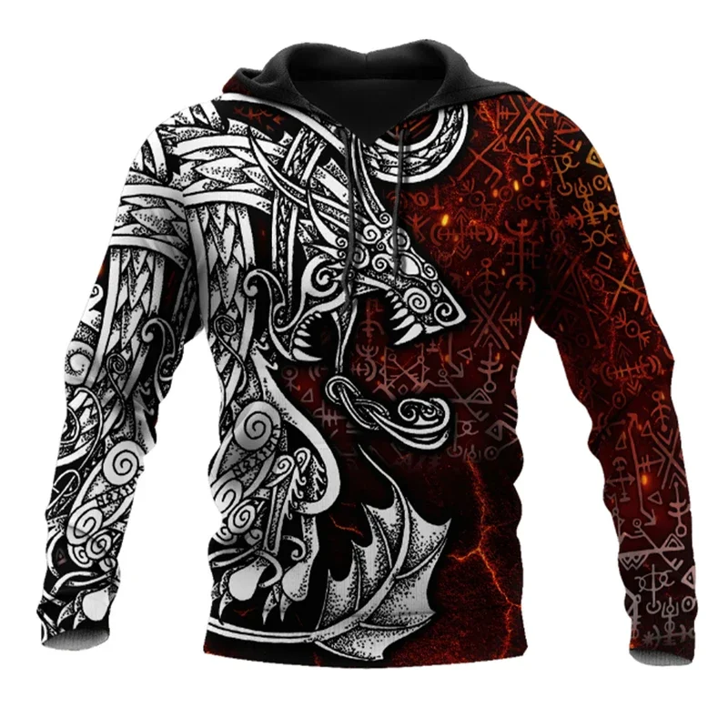 Sudadera con capucha para hombre y mujer, prenda con estampado 3D de patrón abstracto, estilo Retro Harajuku, con cuello redondo, ropa de primavera y otoño