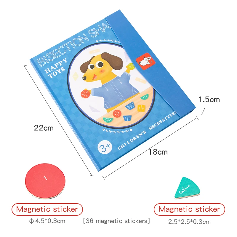 Magnetic Fraction Circles And Tiles Parent Child Interactive Magnetic Geometric Shape Dividing Board Educational Toy For Kids