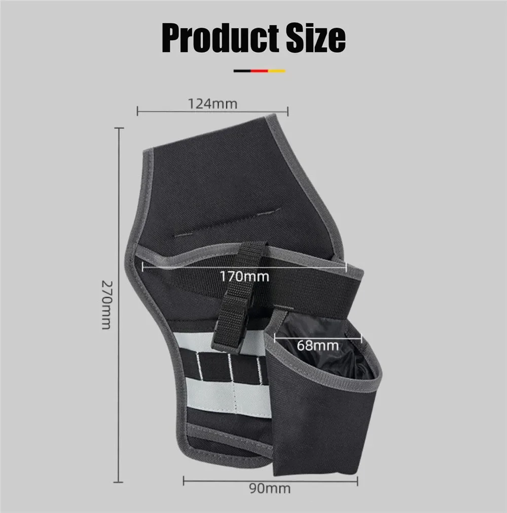 Portable Cordless Drill Clip Rechargeable Screwdriver Tool Belt Pouch Construction Worker Durable Canvas Tool Bag