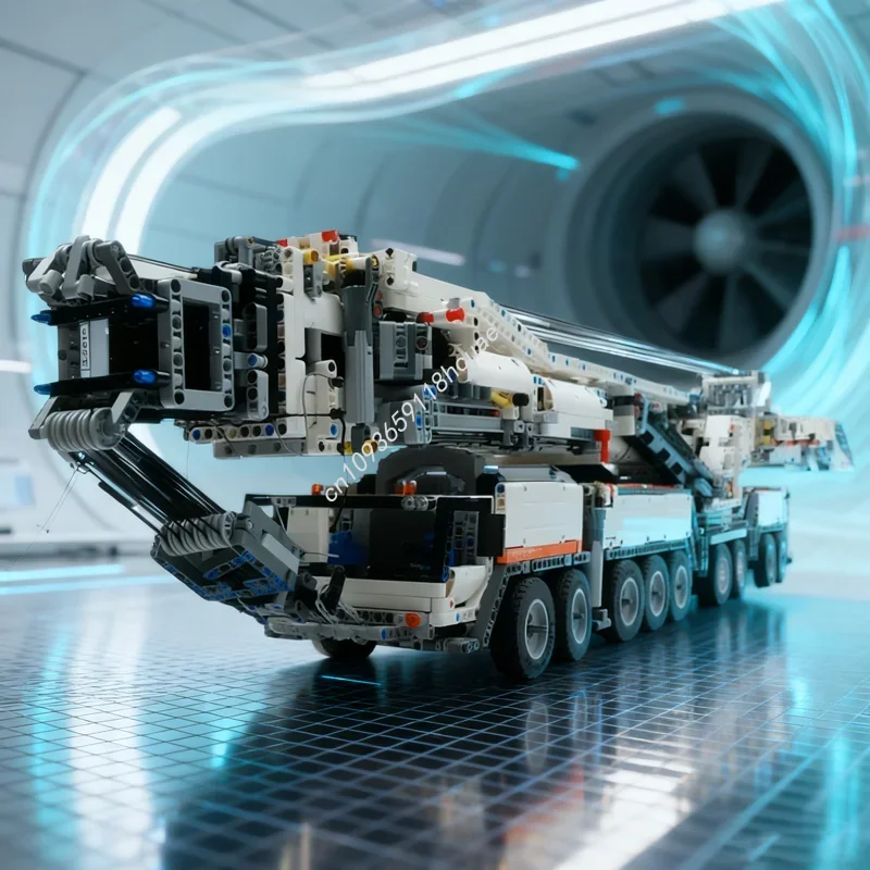 7705 elementów MOC RC Liebherr Techniczny Model Klocki Zabawki Architektura Składanie Kreatywne Cegły Prezent dla Dzieci na Boże Narodzenie Urodziny