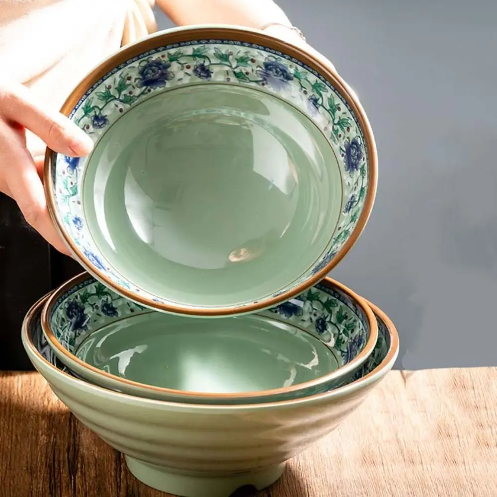 وعاء رامين من السيراميك المقلد التجاري على الطراز الياباني وعاء المعكرونة بسعة كبيرة وعاء الحساء المضاد للسقوط والمطاعم