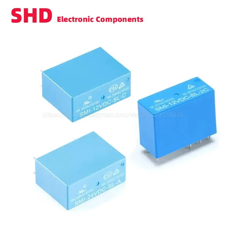 5PCS 4/5/8Pin SMI-05VDC-SL-A SMI-12VDC-SL-A SMI-24VDC-SL-A SMI-05V 12V 24V DC-SL-C SMI-05V 12V 24V DC-SL-2C Power Relay