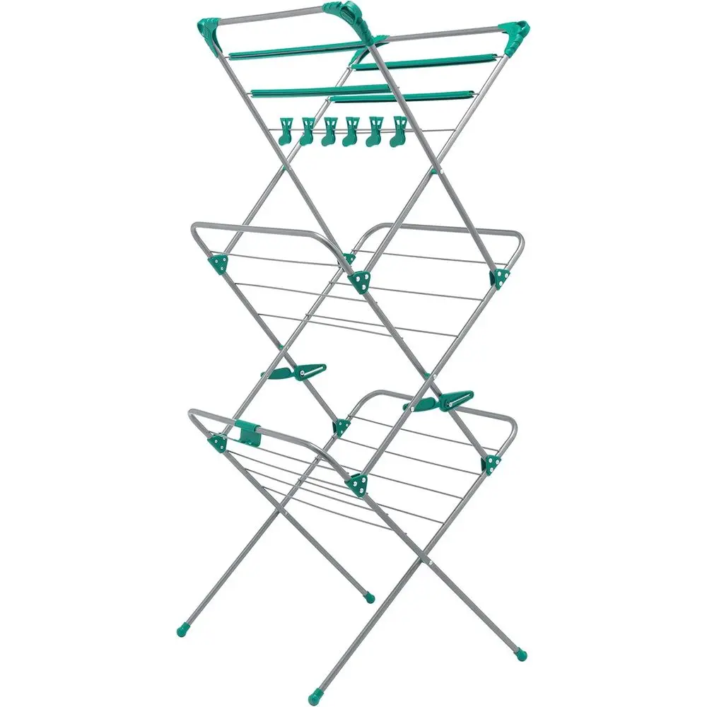 

3-Tier Folding Clothes Drying Rack - Aqua