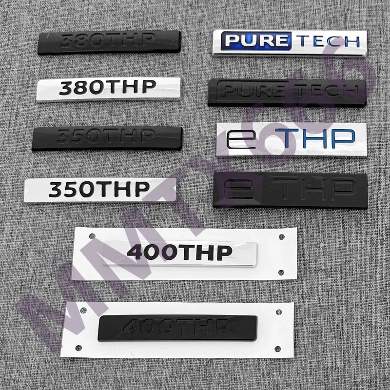3D ABS 350 380 400THP eTHP Car Trunk Rear Self-stick Emblem for Peugeot 308 408 2008 3008 407 207 4007 4008 5008 car accessories