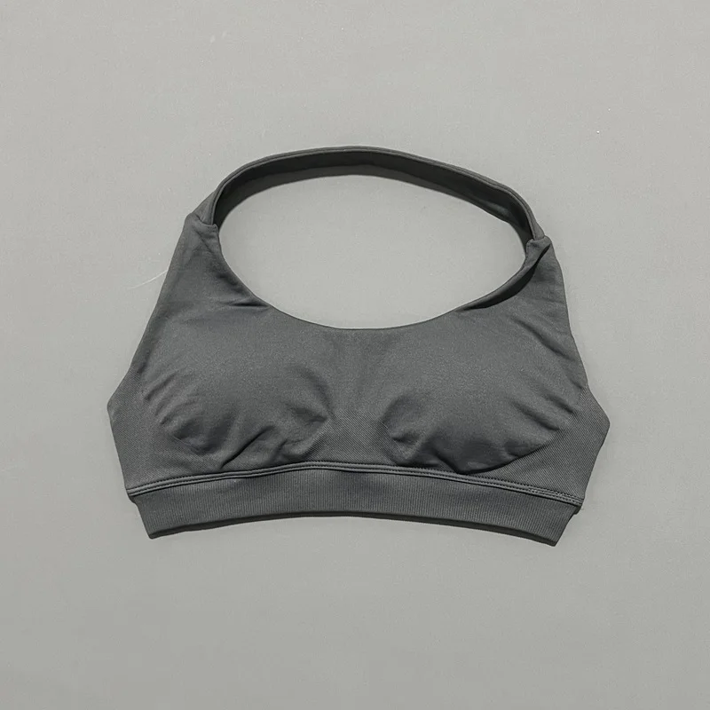 HISTELLO Nahtloser Neckholder-Sport-BH für Damen, offener Rücken, hoher Halt, gepolstertes Oberteil, für Pilates, Yoga, Fitness, Gym, Workout – Detail 27