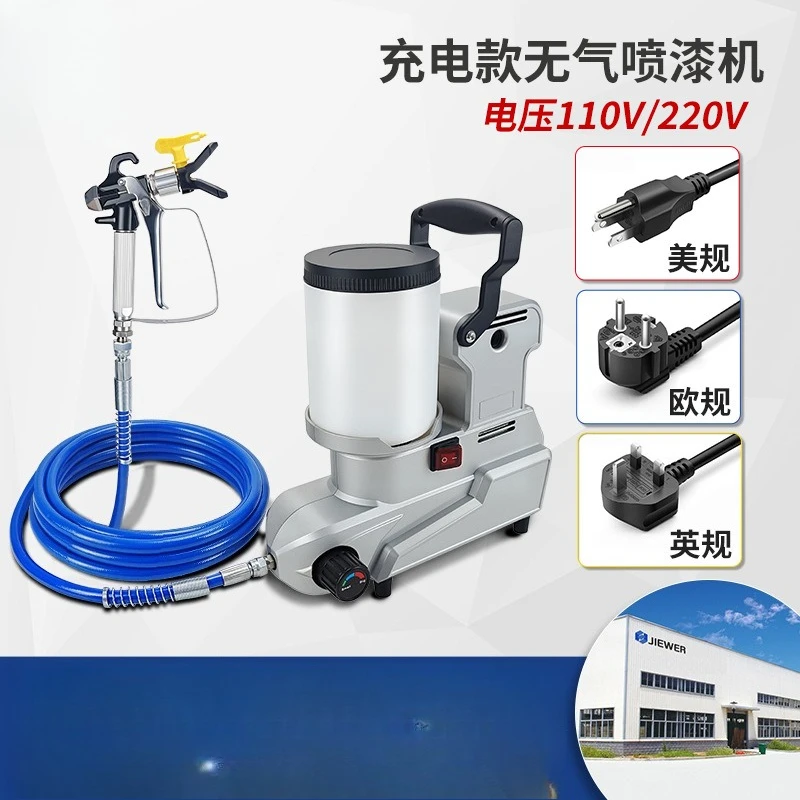 Безвоздушный распылитель. Подключаемый небольшой плунжерный распылитель. Распылитель латексной краски.