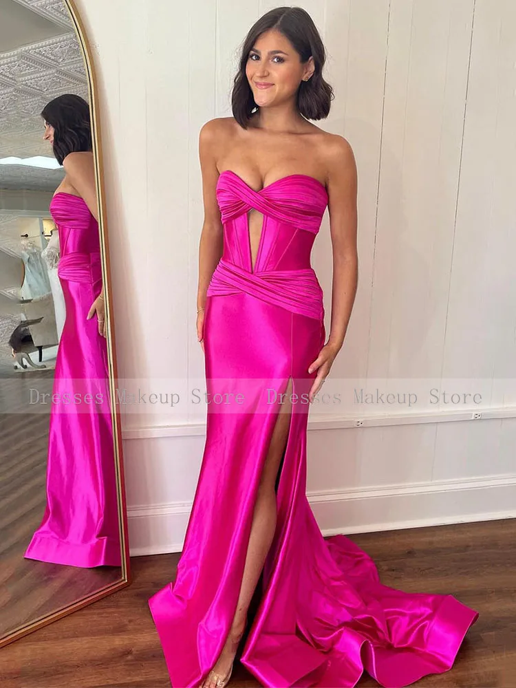Orange Evening Dress Mermaid Sweetheart Cut Out Side Split Sexy Evening Gowns for Women Criss-Cross Trumpet Formal Prom Dresses image 4