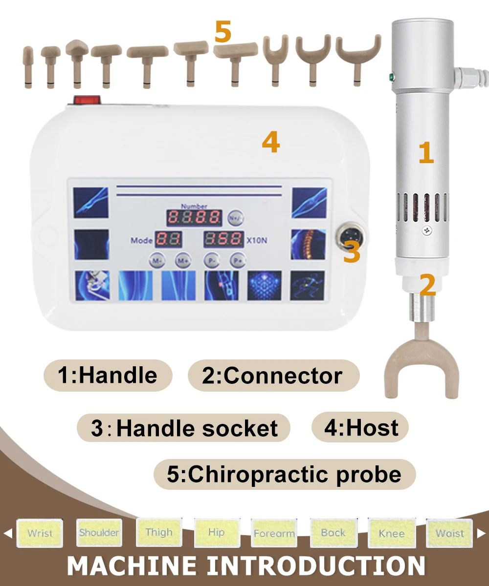 Portable Chiropractic Adjusting Tool Electric Activation Therapy Spine Correction 1800N Massage Gun Spinal Adjustment New