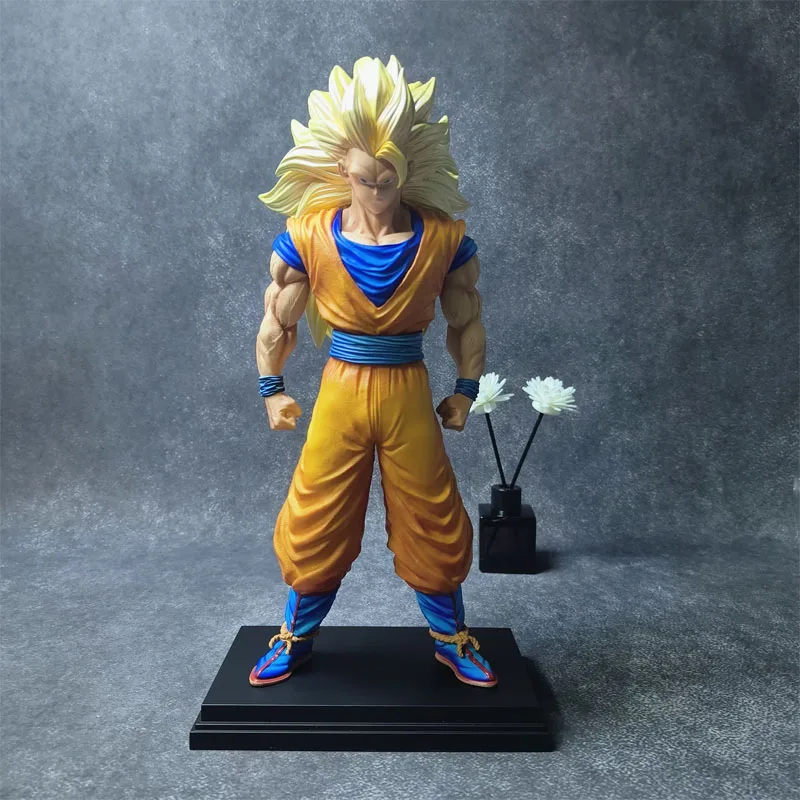 

32CM Dragon Ball Anime Figure JT Son Goku Figurine Ssj3 Goku Figurine Super Saiyan PVC Statue Action Model Toys Gift
