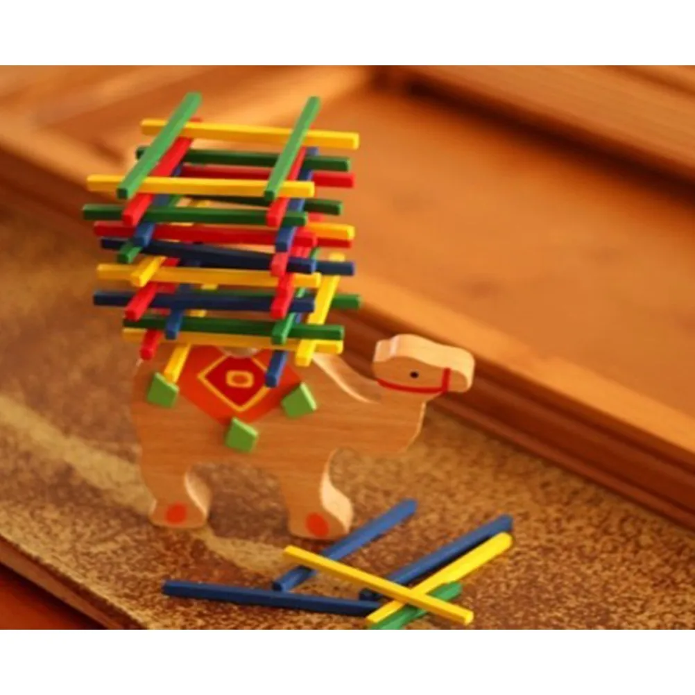 

Wooden Stackable Blocks Set Premium Wood Environmentally Friendly Paint Fun Educational Kids Development Balance Games Playset