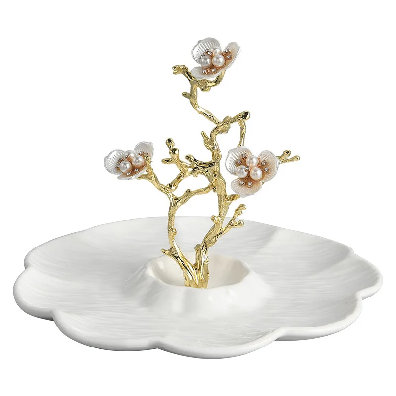 

Retro jewelry display tray, afternoon tea, snack rack, light luxury entrance key, glasses tray, snack candy tray.