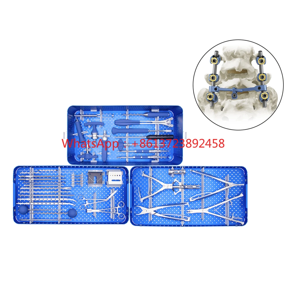 High Quality Orthopedic 5.5 Spinal Pedicle Screw Instrument Set for Spine Fixation Spinal Surgery