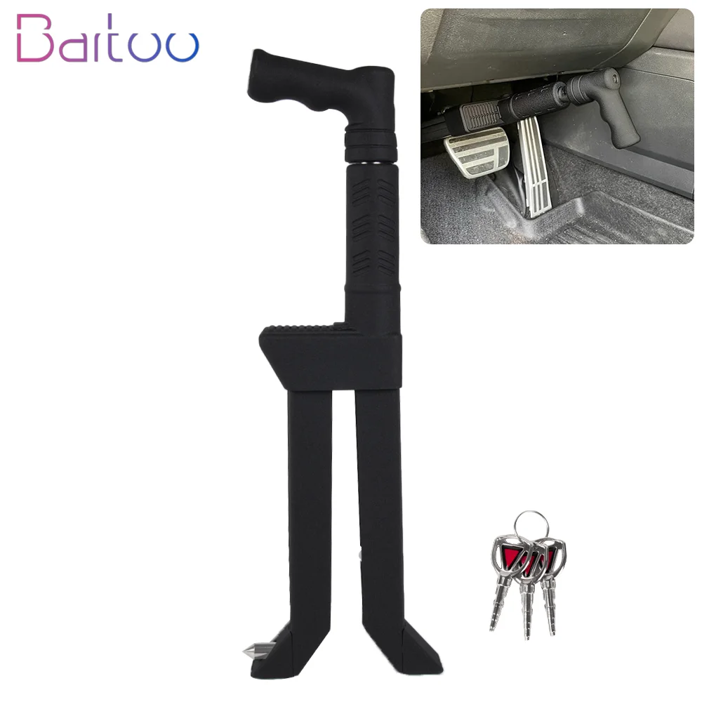 

5-15mm Width Brake Pedal Lock Car Anti Theft Device Auto Heavy Duty Car Lock For SUV Auto Van Pedal Stem with 3 Keys STW086