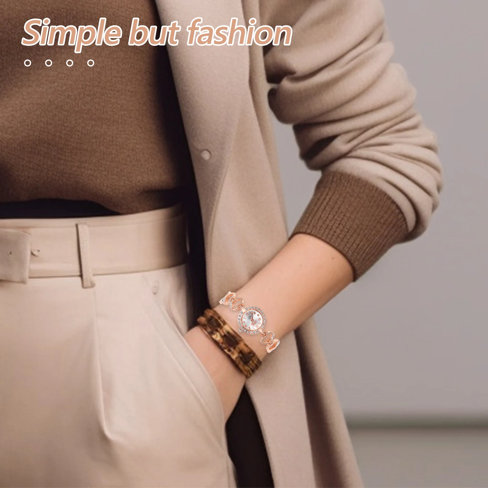 

Full Rhinestone Quartz Watch for Women Elegant Wrist Decoration Unique Design Comfortable Daily Wear Accurate Time