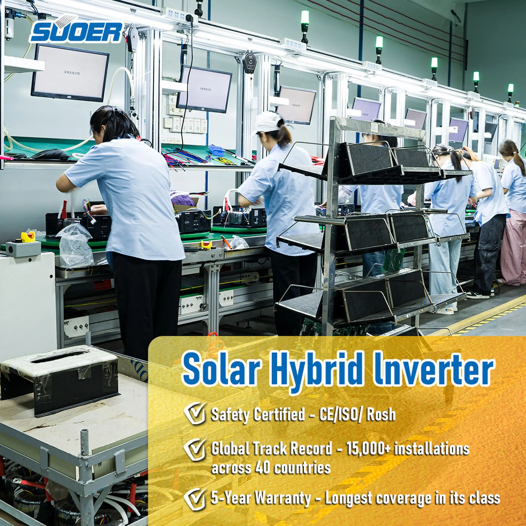 سعر الجملة 3KW 3.2KW 3000W 3200W DC / AC MPPT Inverters Hybrid Solar Inverter لسوق فيتنام