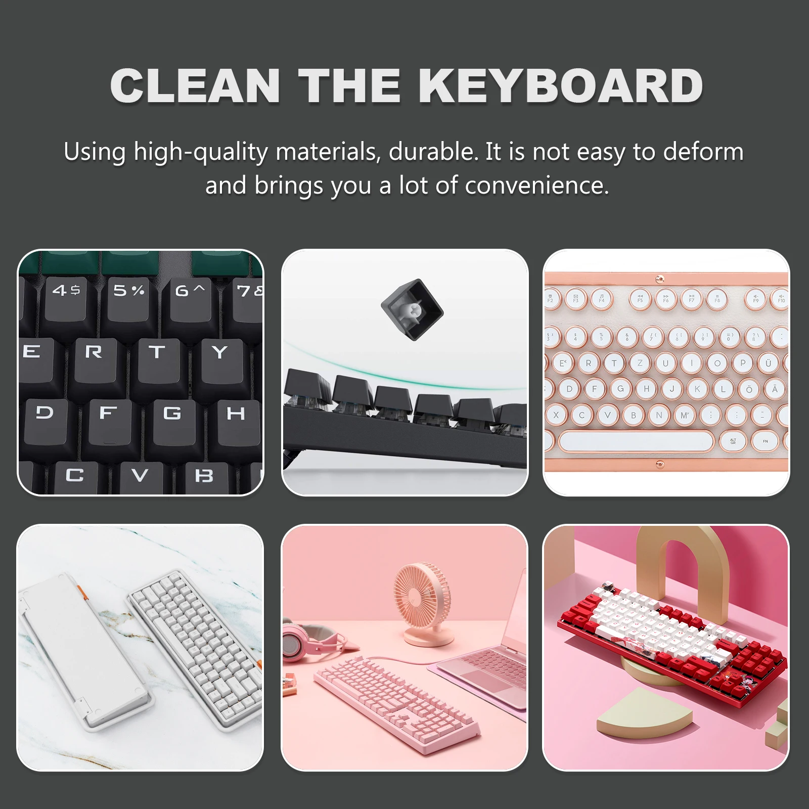 

1 set Keycap Removal Tool Set Lubricating Pen Puller Cleaning Brush Chip Picker For Mechanical Keyboard Electronics