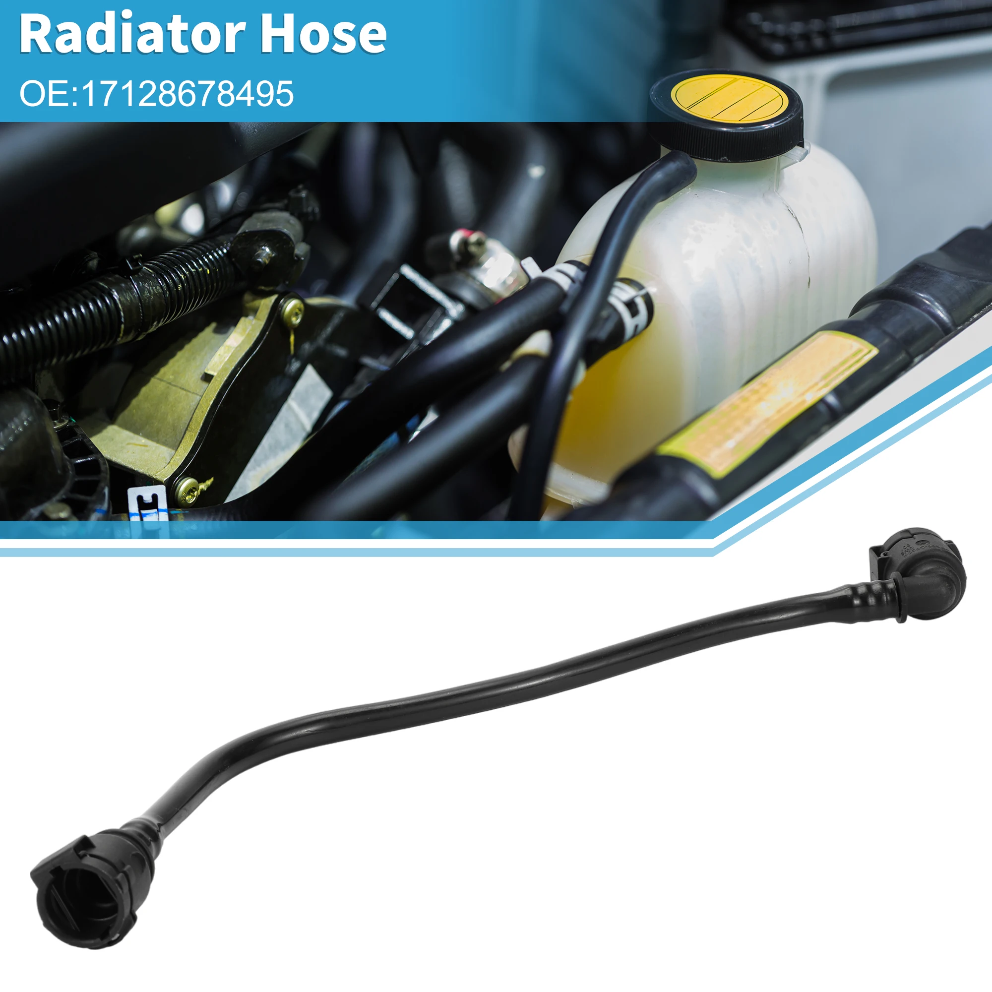 

UXCELL Radiator Hose No.17128678495 for BMW 840i 2020-2023 Plastic Black 1 Pc