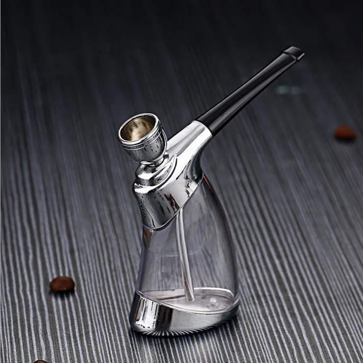 1pc New Popular Bottle Water Pipe Portable Mini Hookah Shisha Tobacco Smoking Pipes Gift of Health Metal Tube Filter