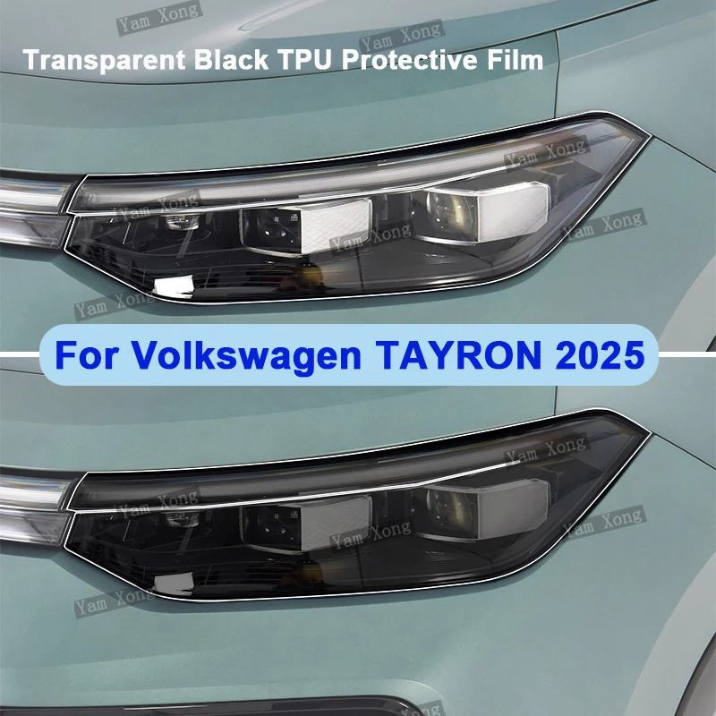 

2PCS Clear Anti-Scratch PPF Car Light Stickers For Volkswagen TAYRON 2025 Headlight Protective Film Lens Protection Kit