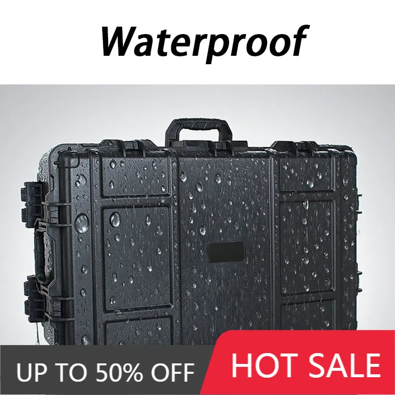 Pull Rod Toolbox Waterproof Hard Case Toolbox Portable Handheld Plastic Toolboxes Multifunctional Equipment Storage Sponge Box