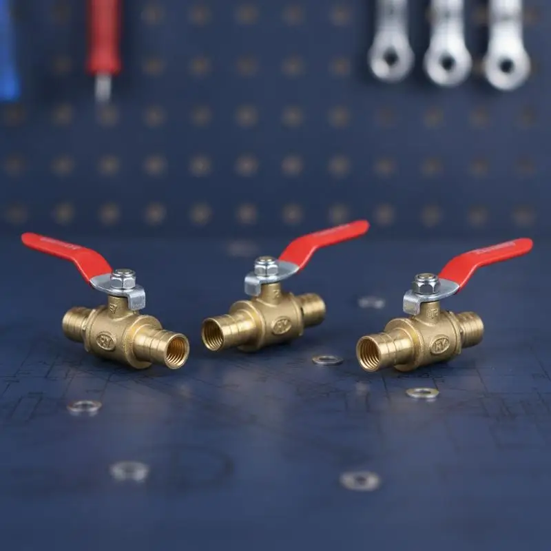 6-12mm Hose Barb Shutoff Ball Valve 1Pcs Inline Easy Operate for Water Oil Air Gas Fuel Line Household Repair