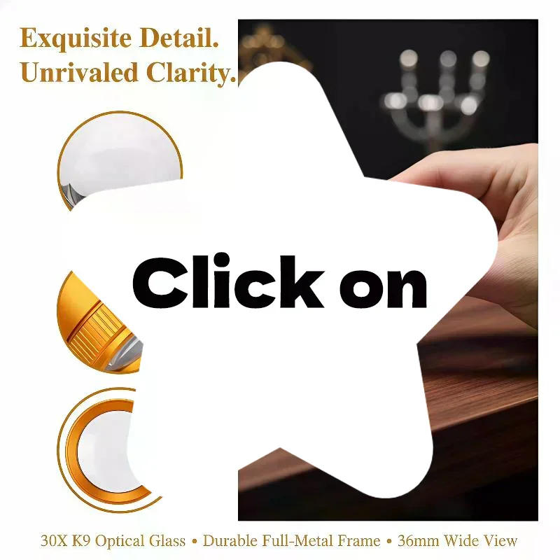 30X 36mm Magnifying Glass K9 Optical Lens Monocle For Watch Jewelry Coin Stamps Precision Work Inspection Loupe Tool