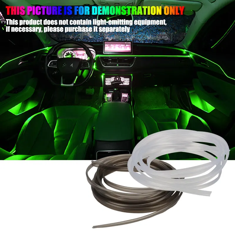 Fiber Optic Neon Wire Extended Strip Invisible Light Guide Accessories for Car Interior Ambient Lighting Equipment 3M/5M/6M/8M