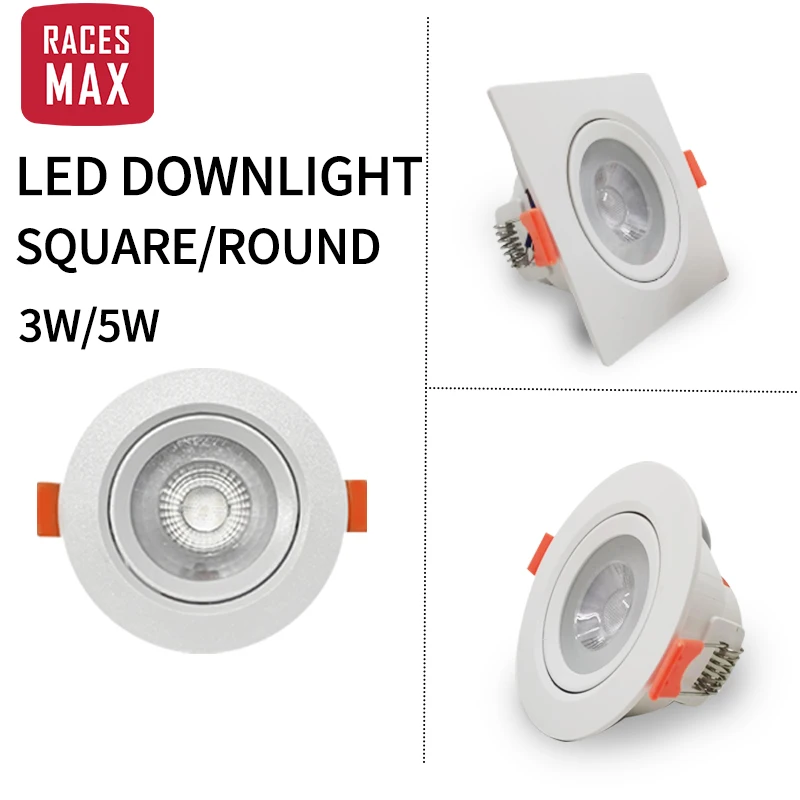 

LED Downlight 110/240V 3W 5W Round Square Ceiling light LED Warm White Cold White 1pcs/lot Spot LED Light