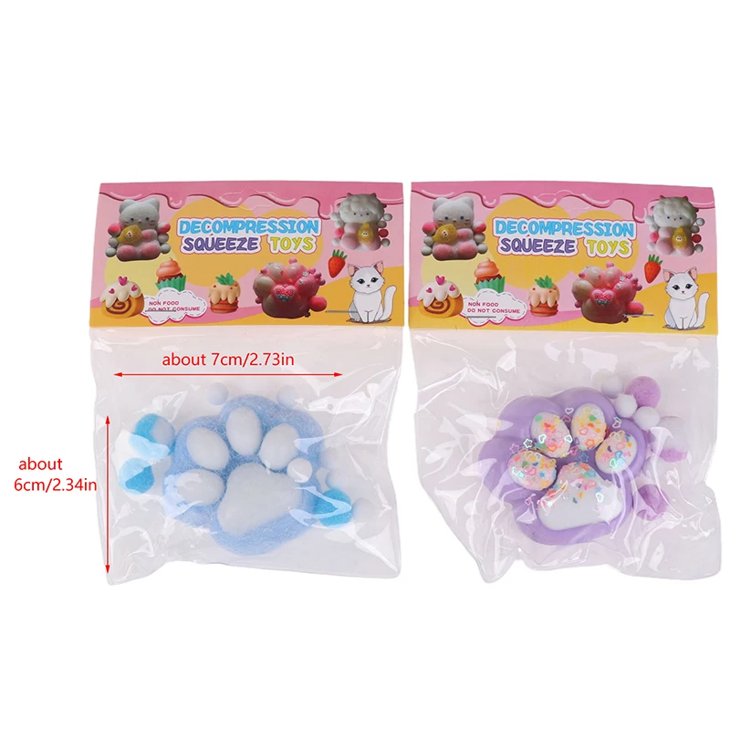 Cartoon Cute Soft Sticky Cat Paw Series Slow Rebound Squeeze Toys Creative Kids Pinch Stress Relief Vent Toys Prezenty urodzinowe