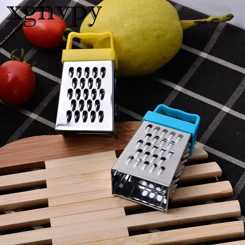 xgnvpy 2PCS Mini Manual 4 Sided Vegetable Slicer Stainless Steel Grater Kitchen Tool for Carrots Fruits Cheeses  Easy to Use