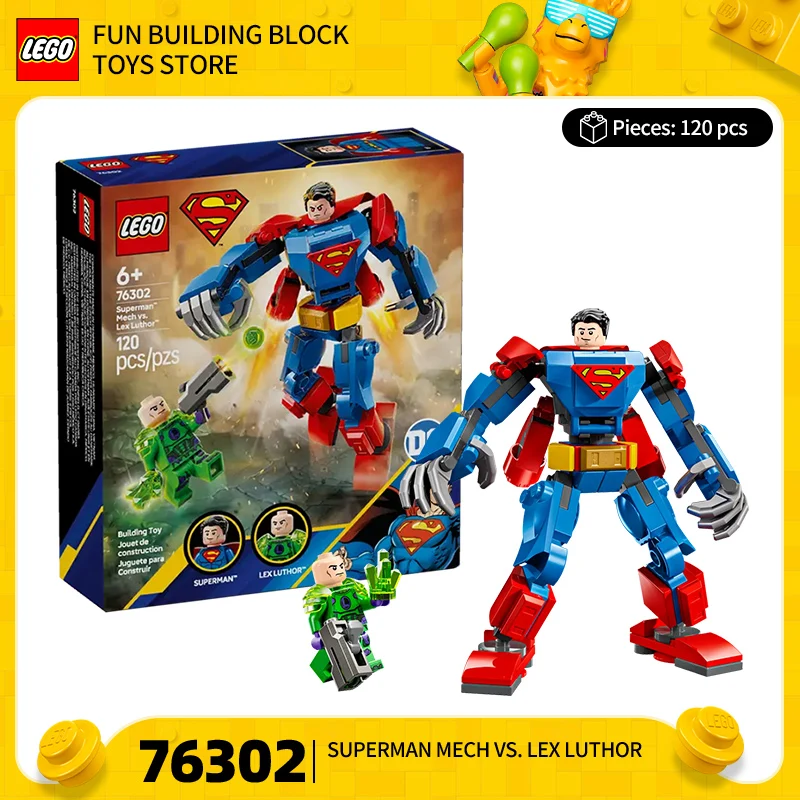 

LEGO Building Blocks Superhero Series 76302 Superman Mech Wars Lex Luthor Boy Toy Gift