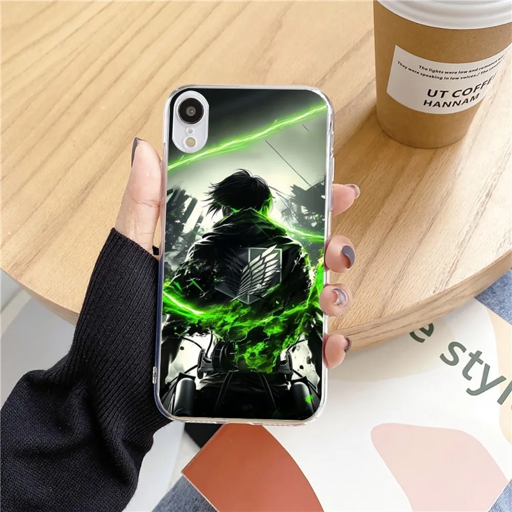 Anime A-Attack On T-Titan Phone Case For Iphone 15 11 13 14 Pro Max 7 8 Plus X Xr Xs Max 16pro 12mini Transparent Cover