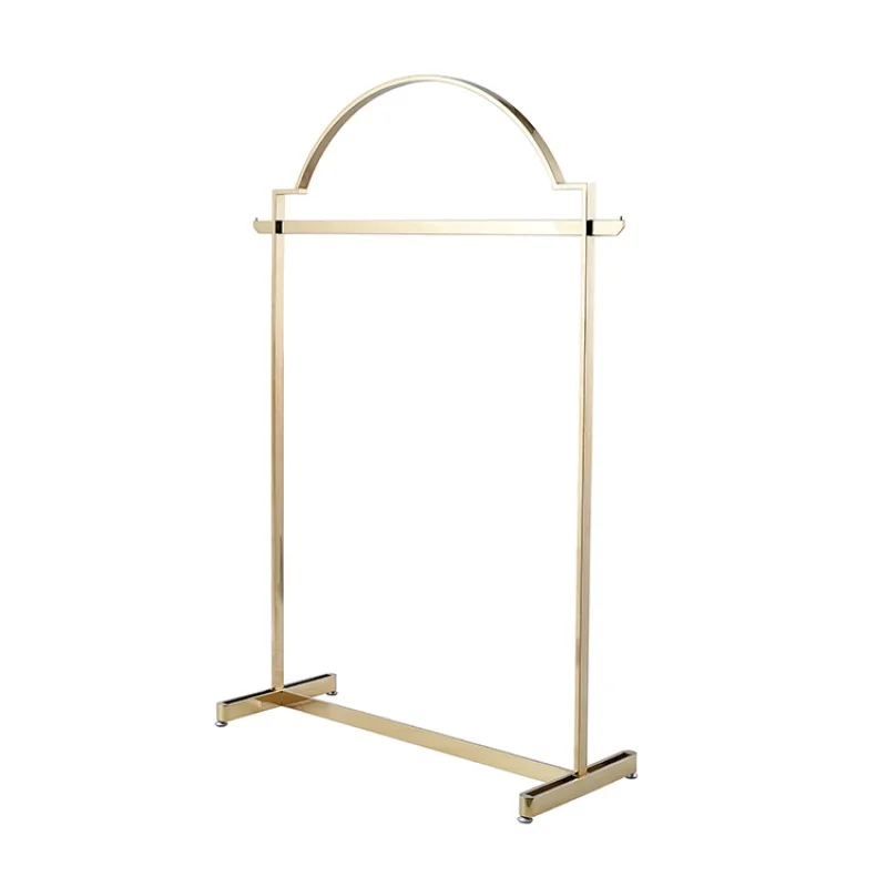 Shiny Gold Display Racks para mulheres, lojas de roupas, venda