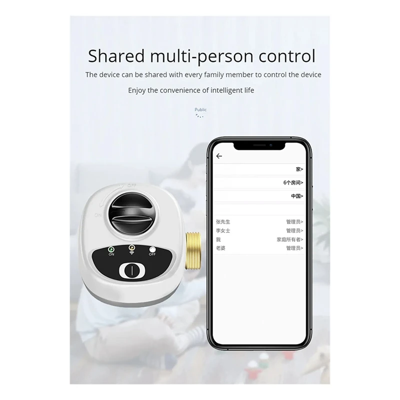 Smart Wifi Water Vavle Gas Shutoff per APP Wireless Control Timer Alarm Automation Linkage Valve Alexa Comparible