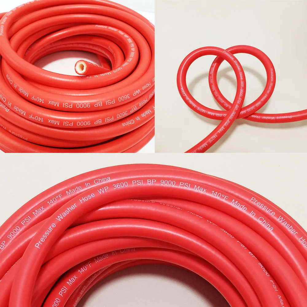 Flexible High Pressure Washer Hose Pipe Cord Car Wash Water Cleaning Extension Hose Water Hose Kink Resistant Power Washer Hose