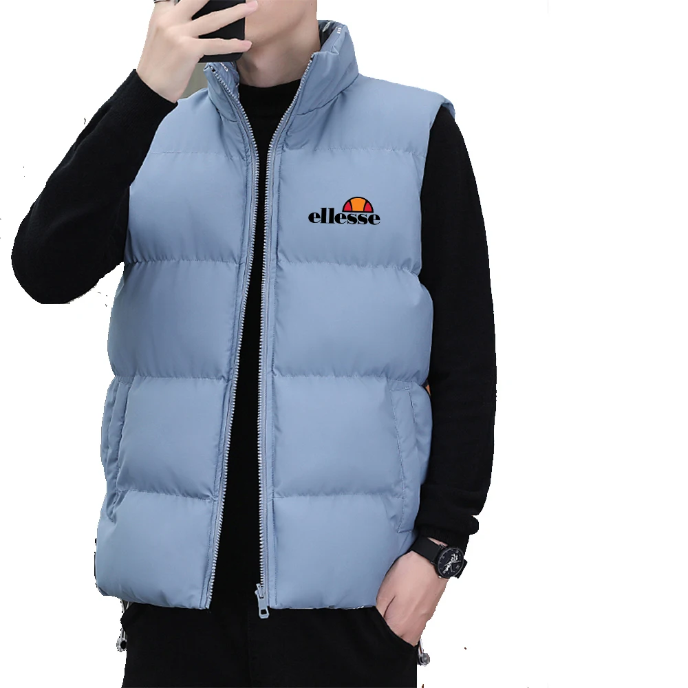 Men\'s vest vest men\'s jacket sleeveless vest winter coat casual jacket men\'s down cotton coat warm thick vest double-sided wear